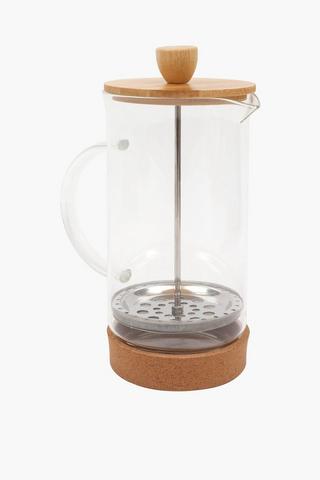 Glass And Bamboo Coffee Plunger, 1l