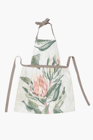 Printed Floral Cotton Apron