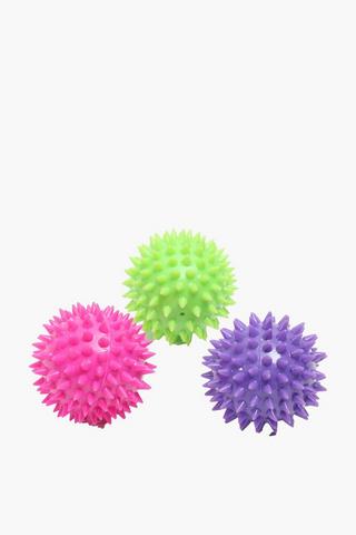 3 Pack Spiked Plastic Pet Toy Balls