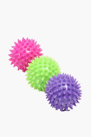 3 Pack Spiked Plastic Pet Toy Balls