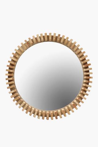 Spoke Border Round Mirror, 80cm