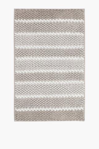 Shaggy Pile Ombre Stripe Bath Mat, 50x80cm