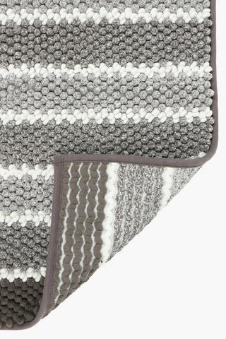 Shaggy Pile Ombre Stripe Bath Mat, 50x80cm