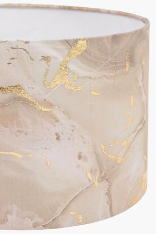 Luxe Marble Drum Lampshade, 43x50cm
