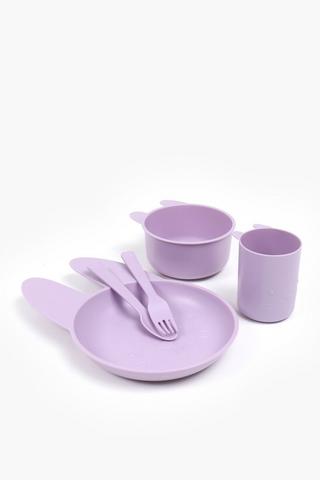 5 Piece Plastic Bunny Dining Set