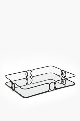 Square Mirror Tray, 25x35cm