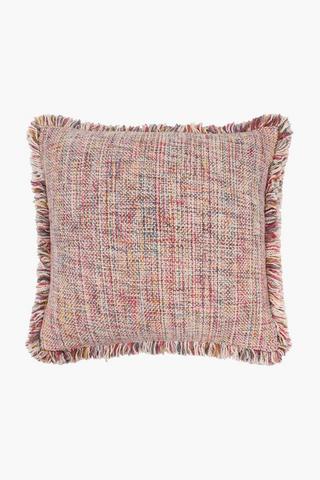 Textured Mingle Fray Scatter Cushion, 60x60cm