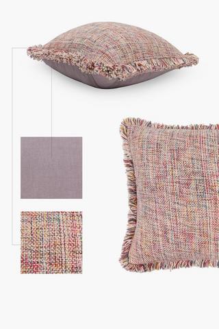 Textured Mingle Fray Scatter Cushion, 60x60cm