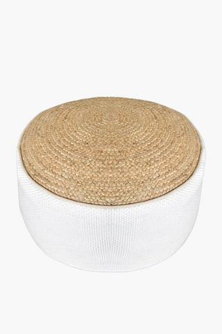 Jute Two Tone Pouffe