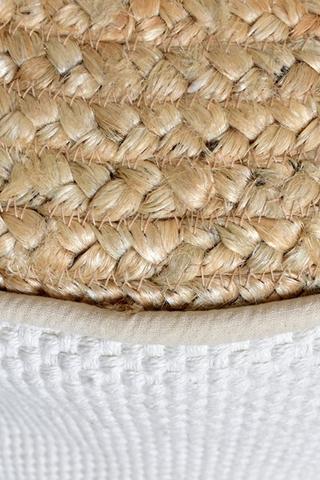 Jute Two Tone Pouffe