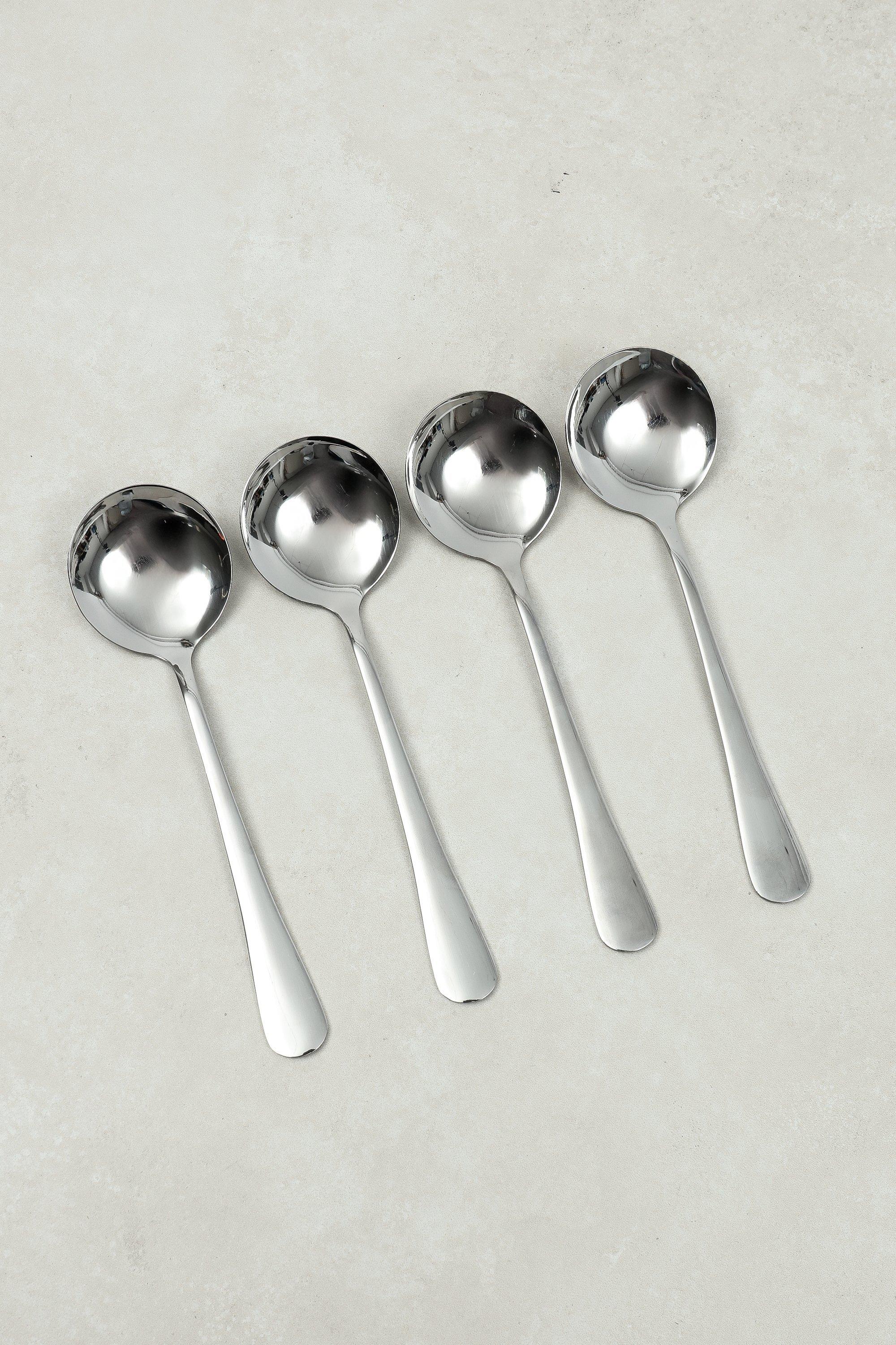 4 Pack Essential Soup Spoon Set