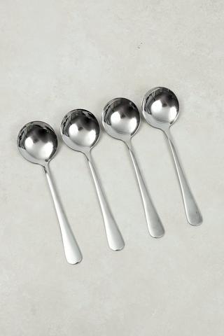4 Pack Essential Soup Spoon Set