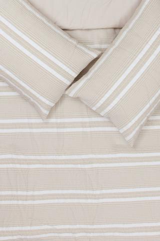 Soft Touch Seersucker Two Tone Stripe Comforter Set