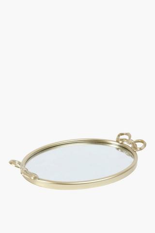 Oval Bow Mirror Tray, 43cm