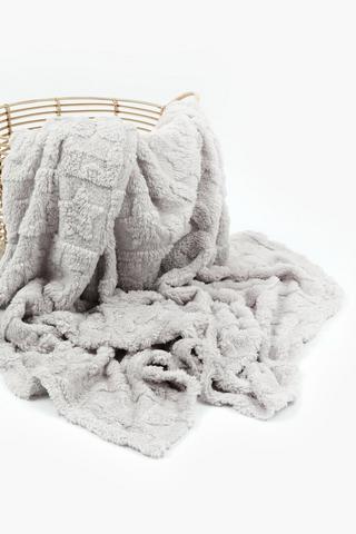 Jacquard Sherpa Stars Blabket, 150x180cm