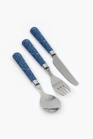 3 Piece Melamine Carden Cutlery Set