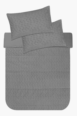 Plush Ribbed Coral Fleece Comforter Set