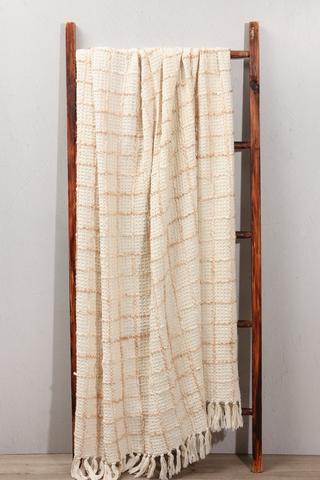 Waffle Woven Checkered Throw, 140x180cm