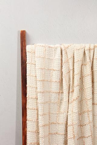 Waffle Woven Checkered Throw, 140x180cm