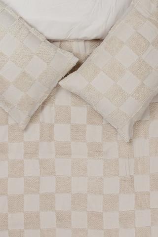 Tufted Boucle Block Woven Jacquard Comforter Set
