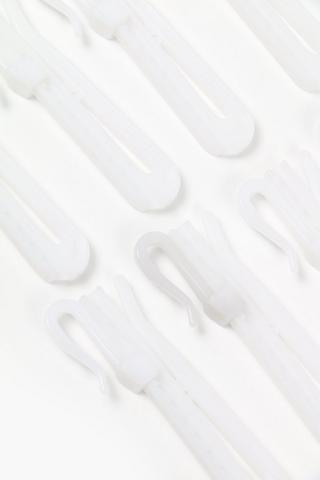 10 Pack Adjustable Plastic Curtain Hooks