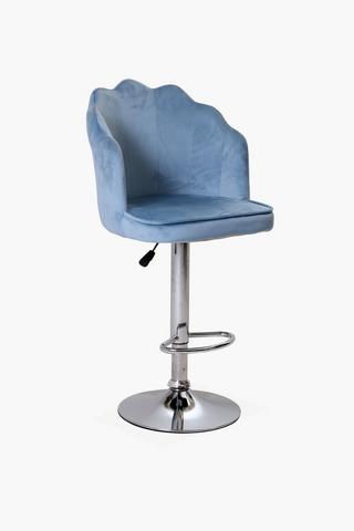 Scallop Velvet Bar Chair