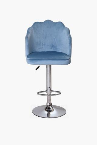 Scallop Velvet Bar Chair