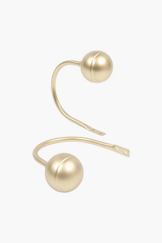 2 Pack Brushed Metal Ball Hold Back