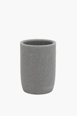 Polyresin Ribbed Bath Tumbler