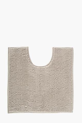 Micro Chenille Bobble Pedestal Bath Mat, 50x50cm