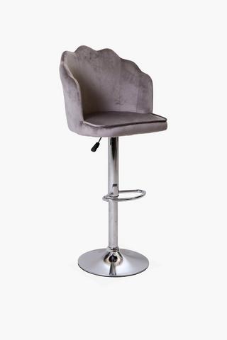 Scallop Velvet Bar Chair