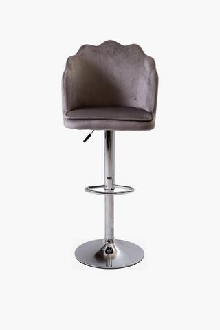 Scallop Velvet Bar Chair