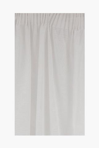 Sheer Banana Palm Textured Taped Curtain, 140x225cm