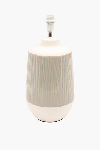 Ribbed Ceramic Lamp Base, E14
