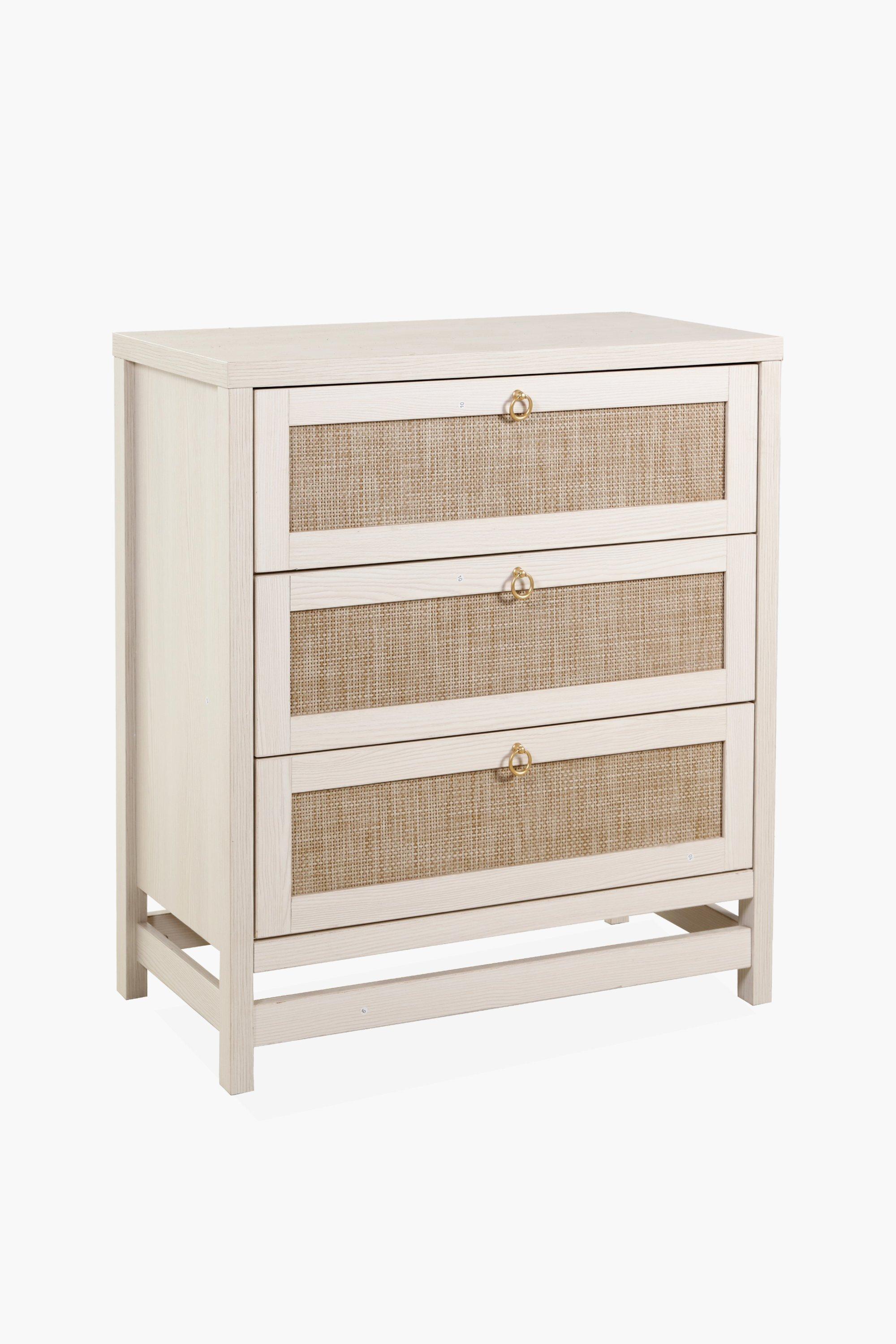 Eva Rattan 3 Drawer Unit