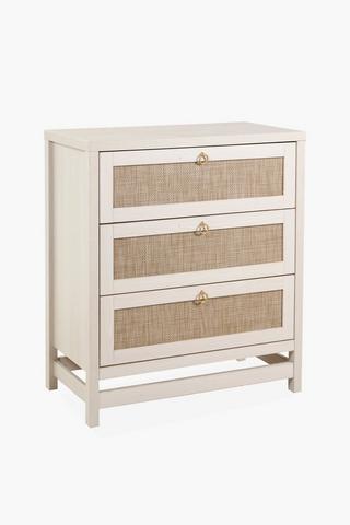 Eva Rattan 3 Drawer Unit
