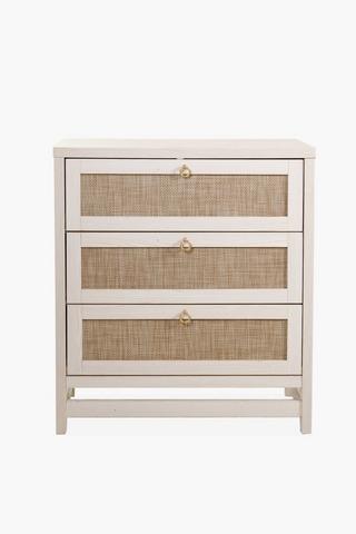 Eva Rattan 3 Drawer Unit
