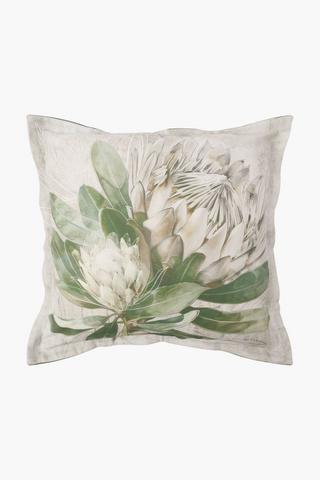 Printed Polycotton Steinbach Protea Scatter Cushion, 55x55cm