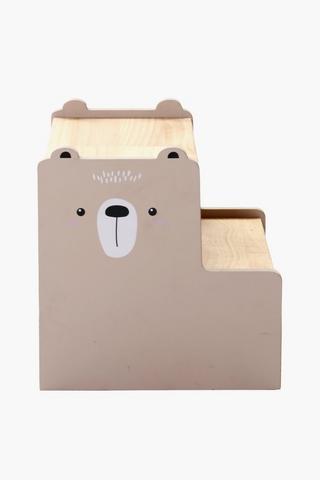 Wooden Teddy Step Stool