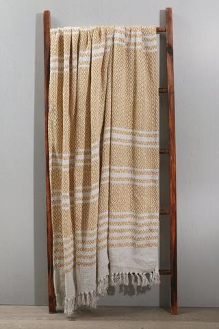 Polycotton Geometric Jacquard Throw, 140x180cm