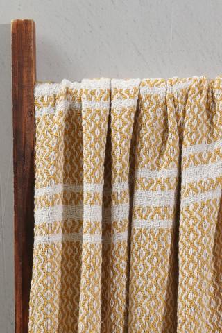 Polycotton Geometric Jacquard Throw, 140x180cm