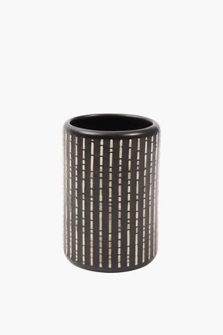 Ceramic Rustic Stitched Bath Tumbler