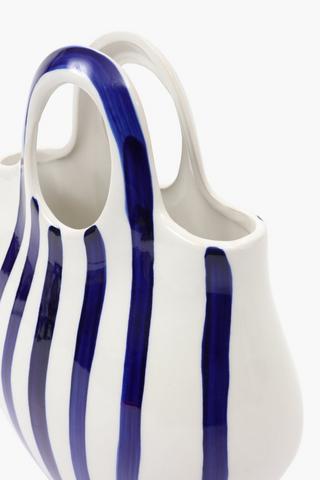 Stripe Hand Bag Vase, 15x30cm