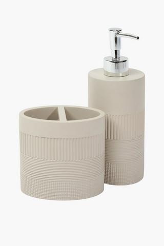 Polyresin Textured Soap Dispenser