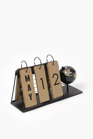 Mesh Calender With Globe, 11x33cm