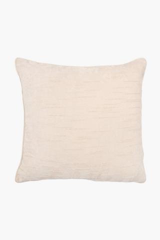 Premium Textured Chenille Ribbed Feather Scatter Cushion, 60x60cm