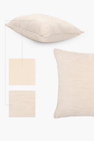 Premium Textured Chenille Ribbed Feather Scatter Cushion, 60x60cm