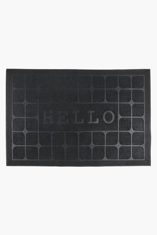 Hello Rubber Door Mat Small, 40x60cm