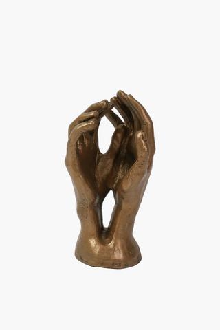 Resin Close Palm Statue, 12x25cm