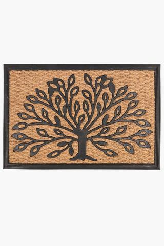 Coir Rubber Family Tree Door Mat, 40x60cm